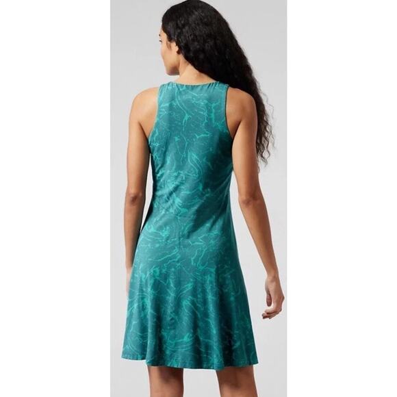 Athleta Santorini Thera High Neck Blue Modal Sleeveless Dress Women’s Size M - Picture 2 of 10